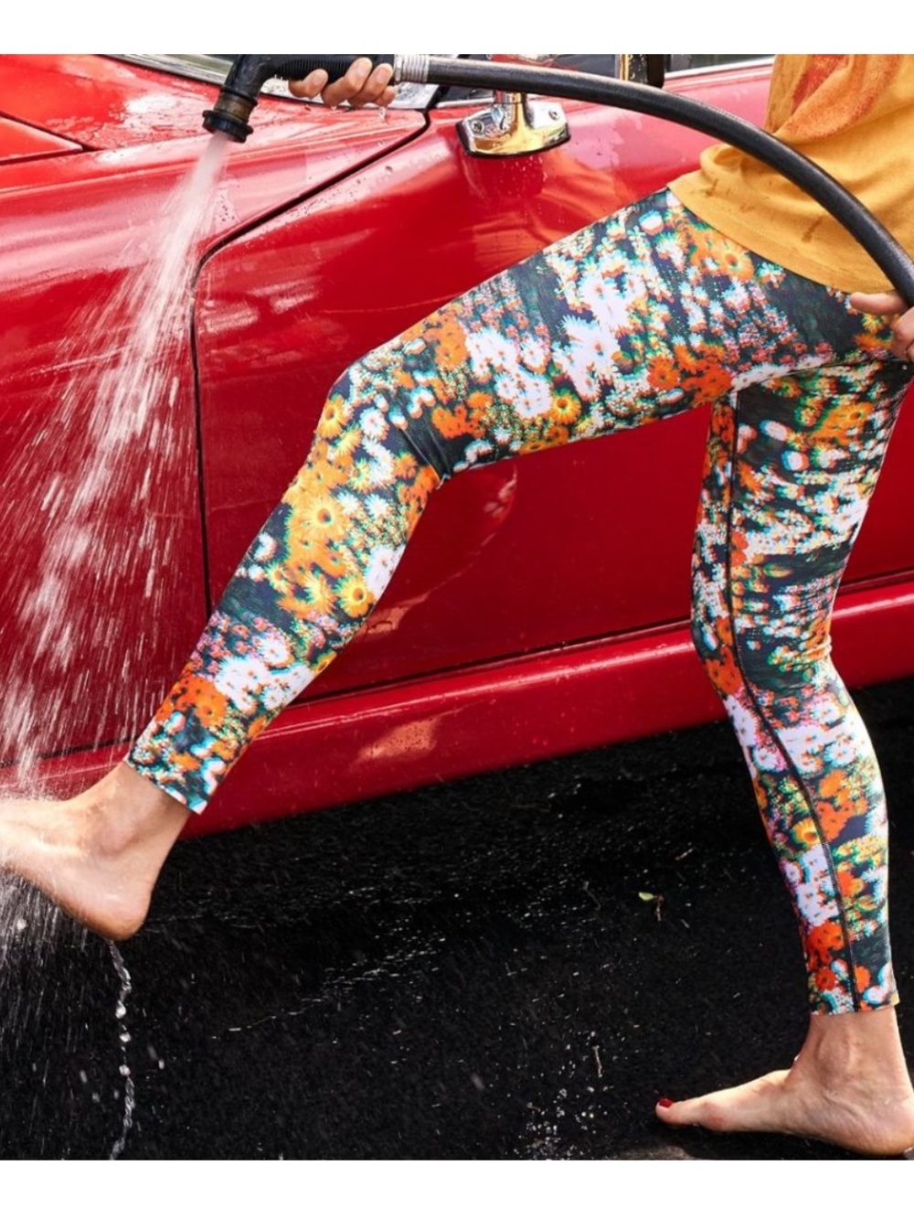 aerie Floral 3D-Effect High-Rise Leggings